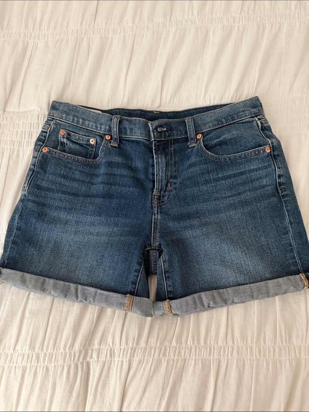 GAP Dark Blue Denim Mid-Rise 5" Short